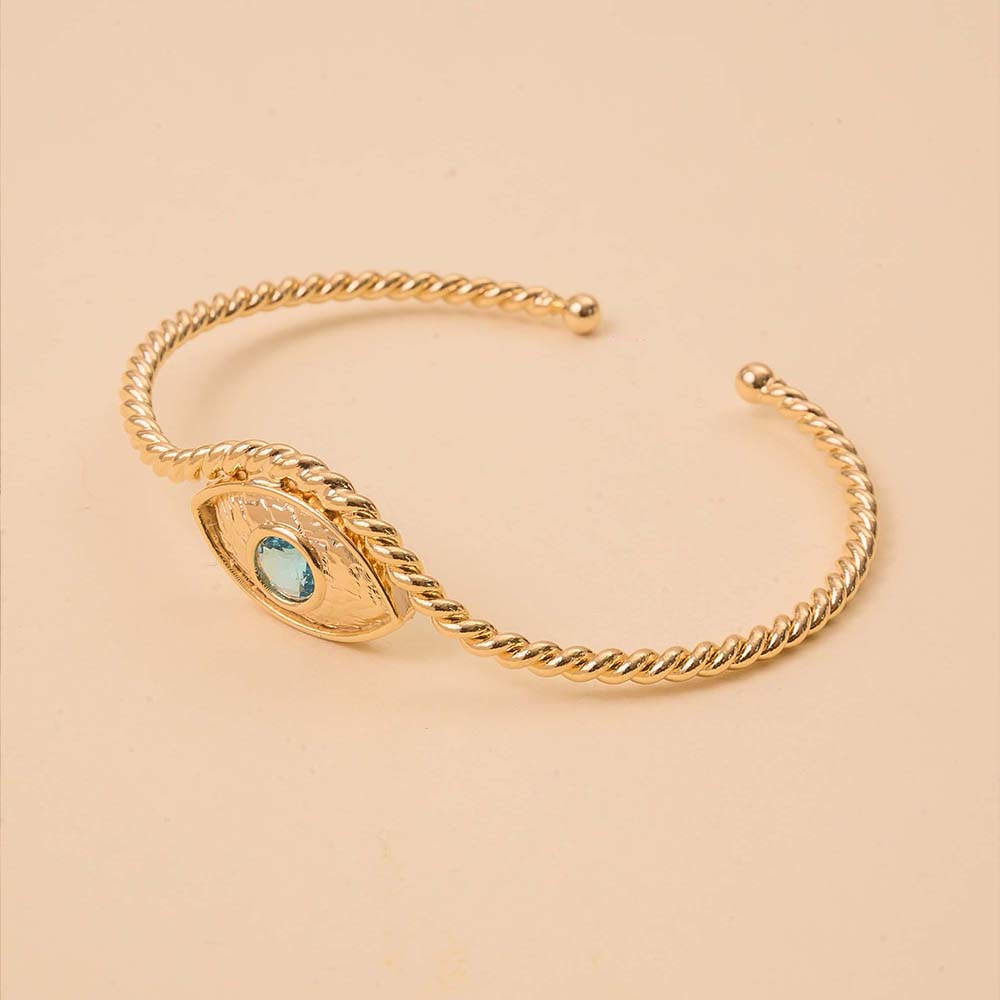 Pulseira Olho Grego Dourada - Ajustável