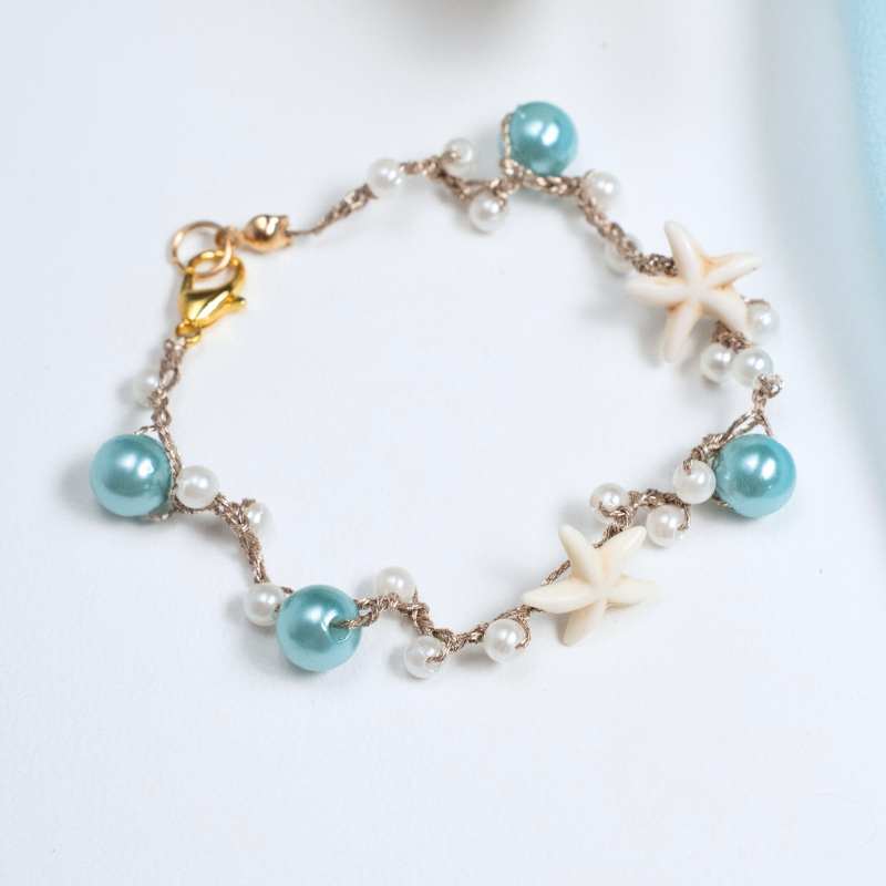 Pulseira Crochê Estrela do Mar  - Feio a mão