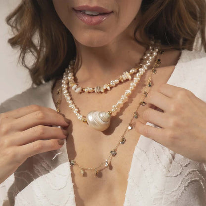 Colar Cascalho Pérola