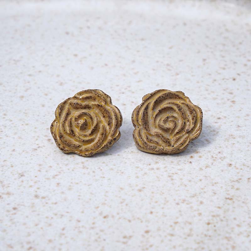 Brinco Rosa - Cerâmica