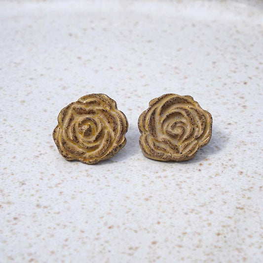 Brinco Rosa - Cerâmica