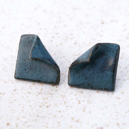 Brinco Dobra Azul - Cerâmica