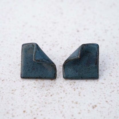 Brinco Dobra Azul - Cerâmica