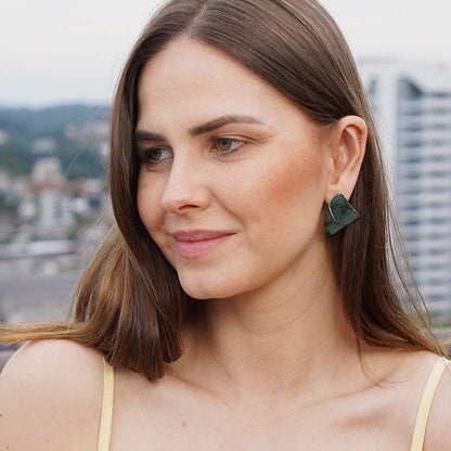 Brinco Dobra Azul - Cerâmica