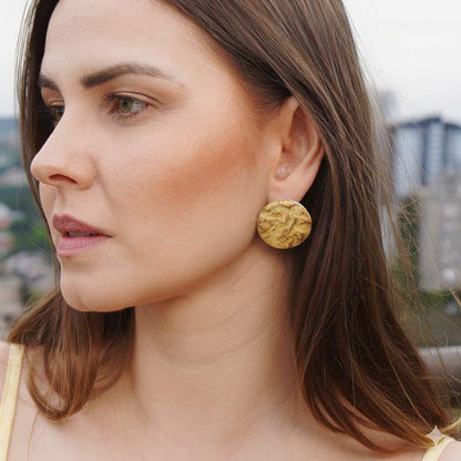 Brinco Encanto Orgânico - Cerâmica