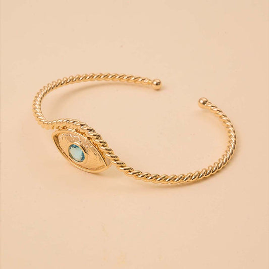 Pulseira Olho Grego Dourada - Ajustável
